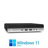 Mini PC HP EliteDesk 800 G4, Hexa Core i5-8500, 16GB, 500GB SSD, Win 11 Home